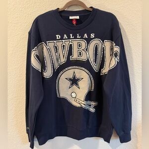 Mitchell & Ness Dallas Cowboys Navy Crewneck Sweater